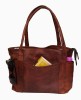 Womens Shoulder Handbag Genuine Leather Brown Ladies Tote  Purse 